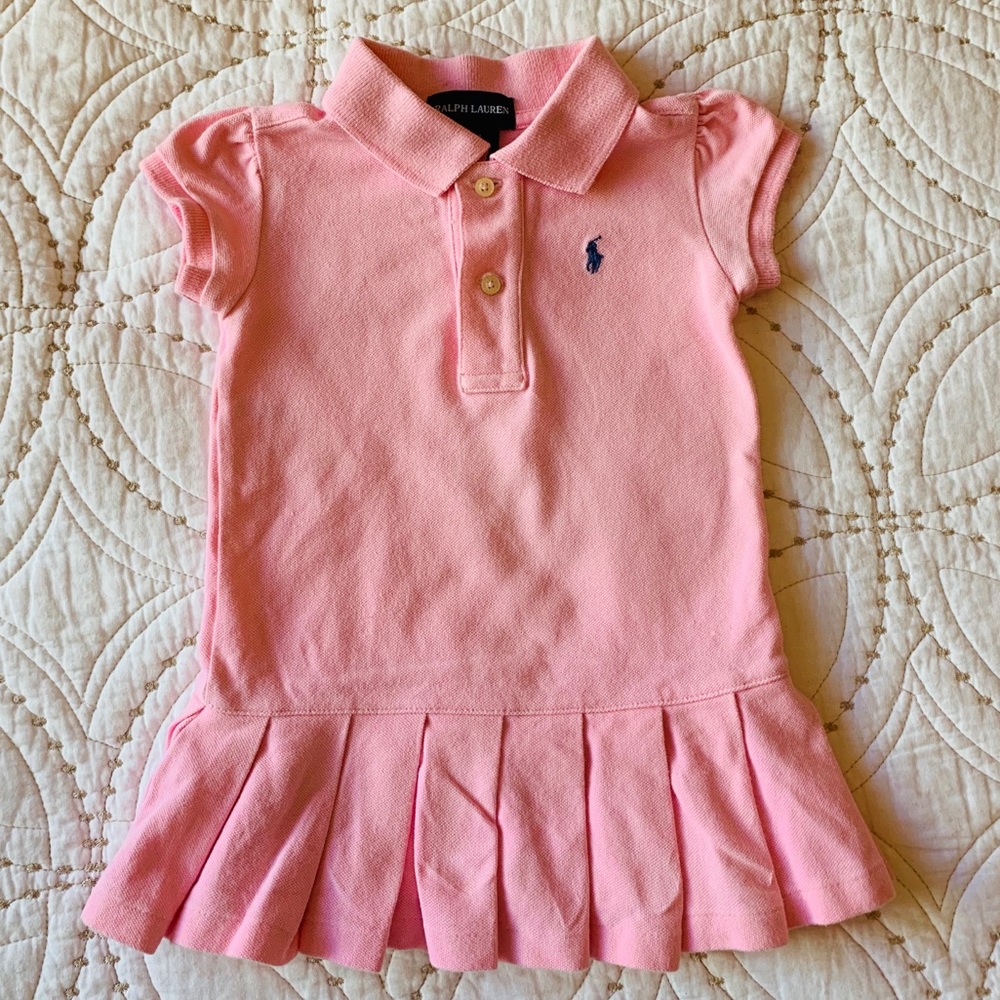 Ralph Lauren Pink Polo Collar Infant Tennis Dress